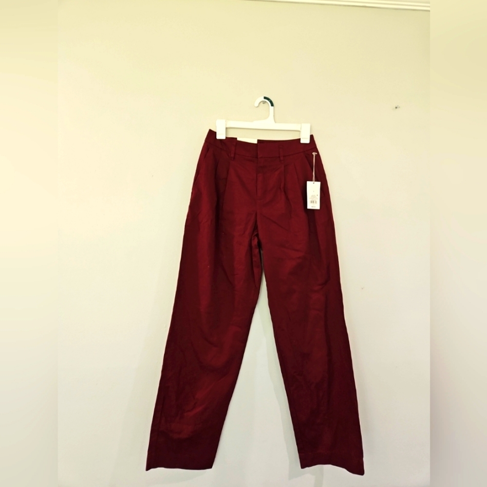 A New Day High-Rise Rise Burgundy Trousers